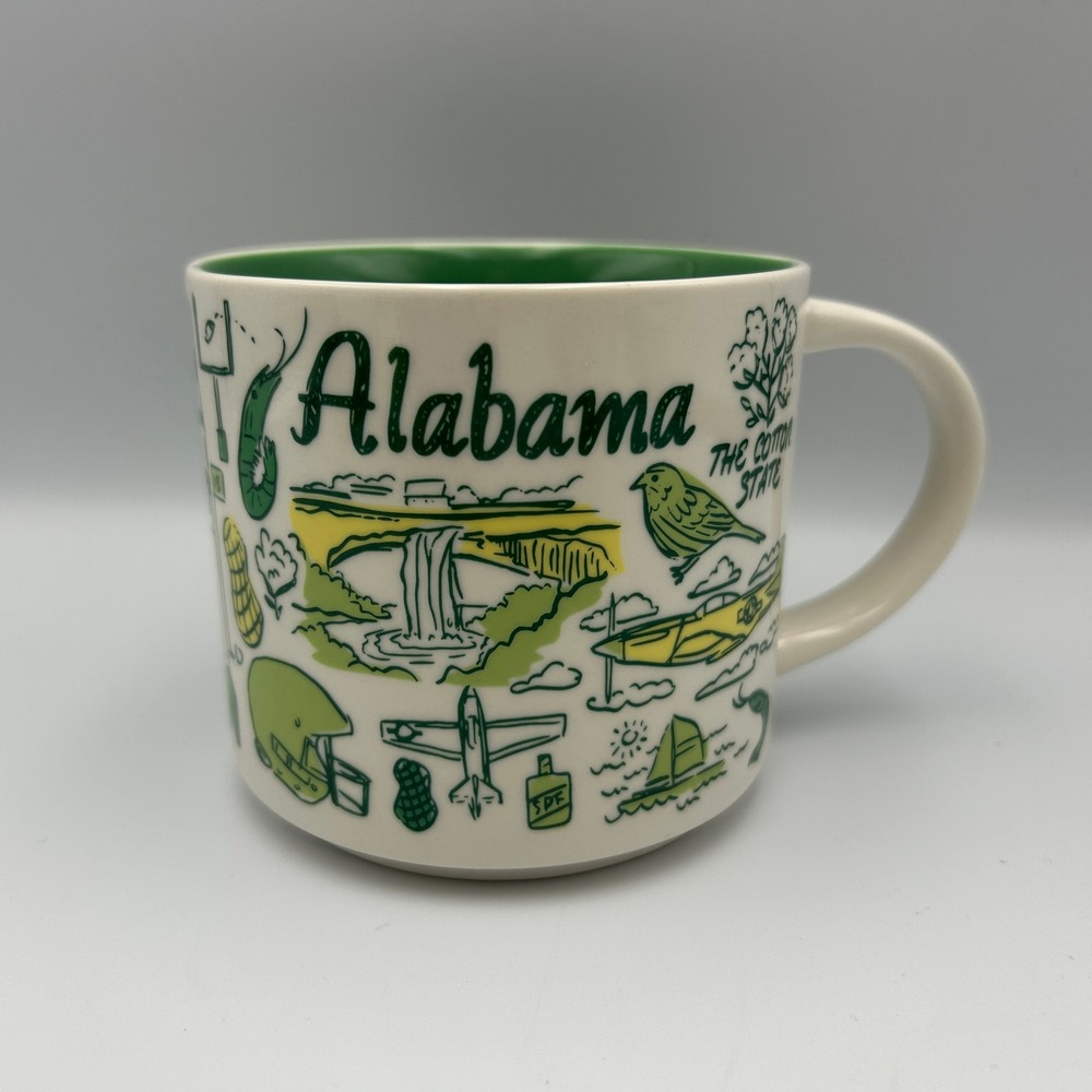 Starbucks Alabama Been There Series Across The Globe Coffee Mug Cup 14oz Cotton